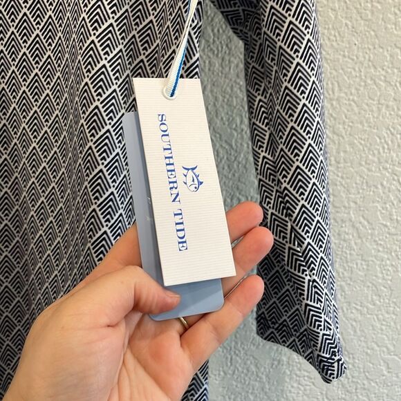 NEW Southern Tide Blue & White Pattern Jamie Performance Shift Dress Size XS - Picture 7 of 9